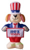 Patriotic Dog with USA Banner Ariblown Inflatable